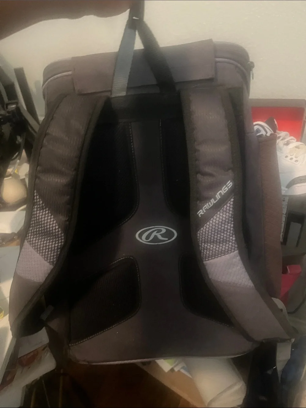 Rawlings Men's Equipment Charcoal and Black Backpack with Padded Back